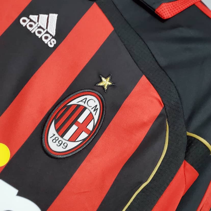 Maglia Retro AC Milan Home 2006/07 Maniche Lunghe--3