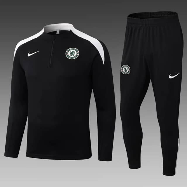 Dres treningowy Chelsea z krótkim zamkiem 2025/26 czarny
