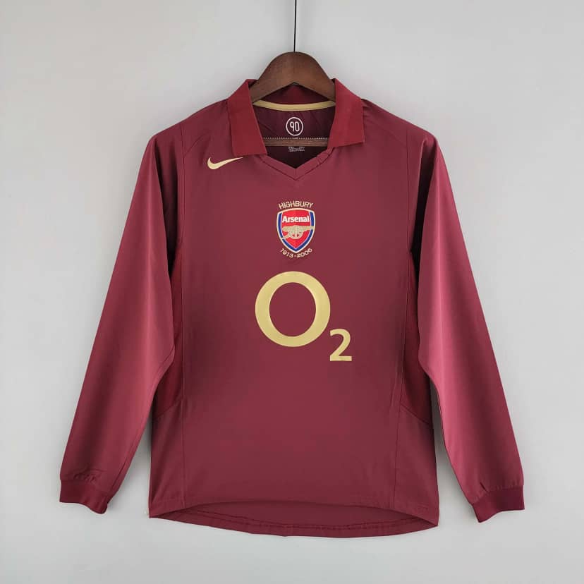 Camiseta Retro Arsenal Primera Equipación 2005/06 Manga Larga