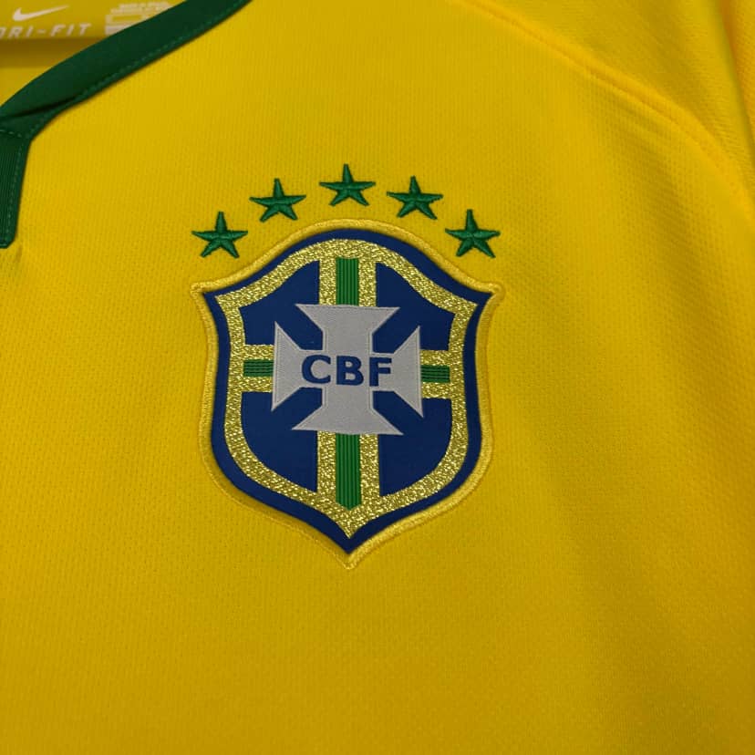 Koszulka Retro Brazylii domowa 2014--5