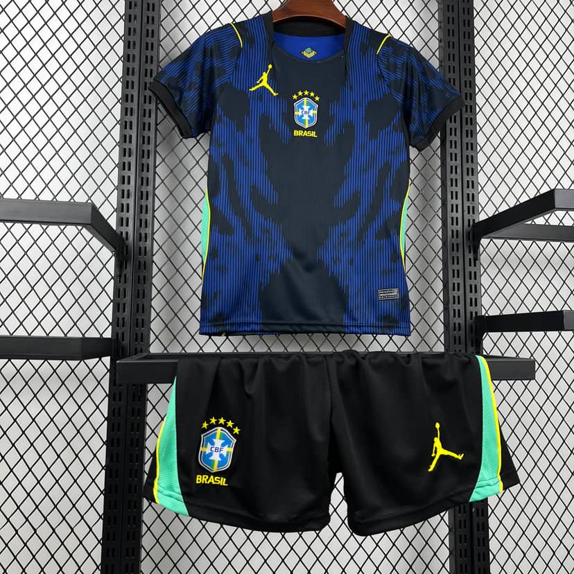 Completino Bambino Brasile Away 2026--4