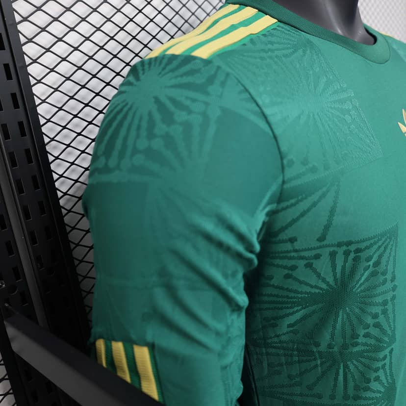 2025 Long Sleeve Player Version Mexico National Gold cup Version Green Shirt--2