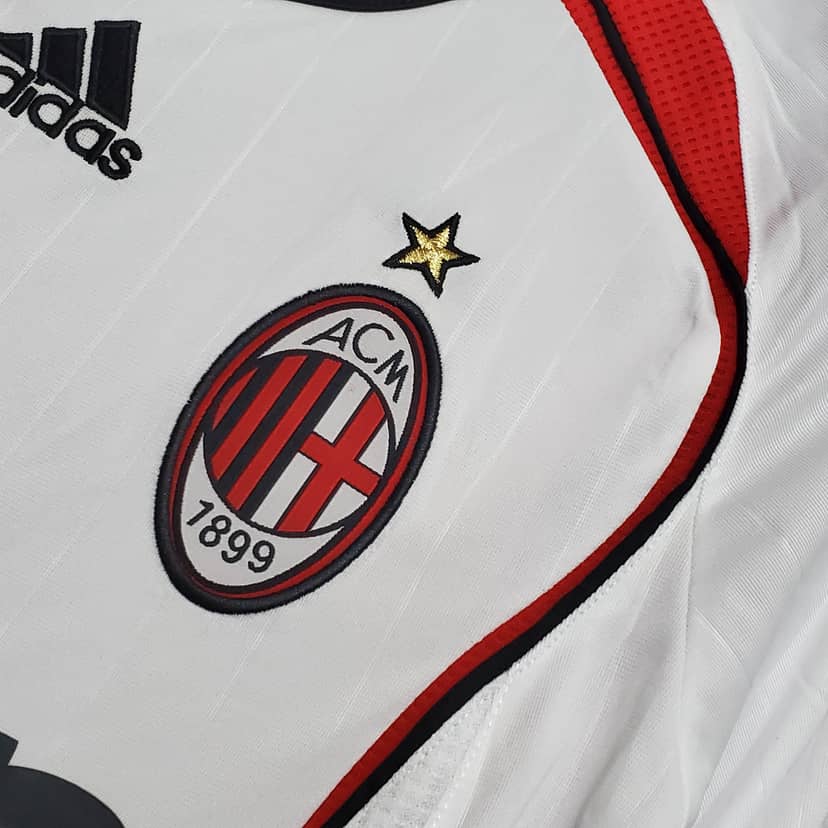 Koszulka Retro AC Milan wyjazdowa 2006/07 z długim rękawem--4