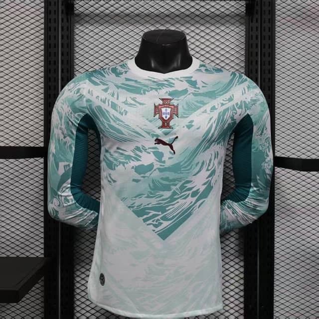Koszulka Portugalii wyjazdowa 2026 wersja zawodnicza z długim rękawem