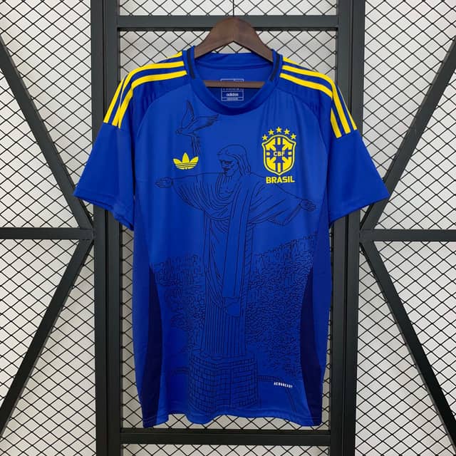 Camiseta Brasil Edición Especial Jesus 2025 Azul