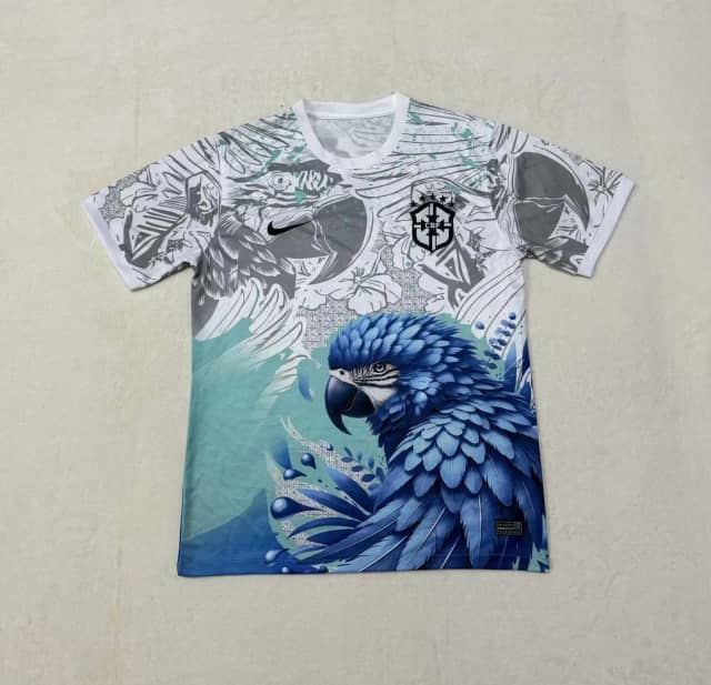 Camiseta Brasil Edición Especial 2025 Blanca y Azul
