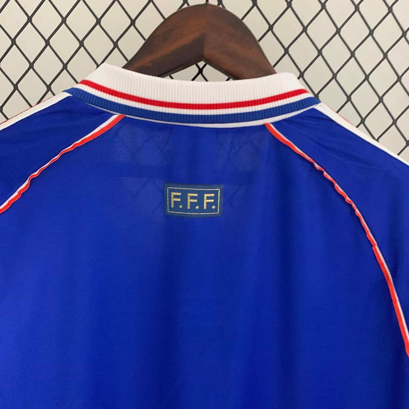 Camiseta Retro Francia Primera Equipación 1998 Manga Larga--3
