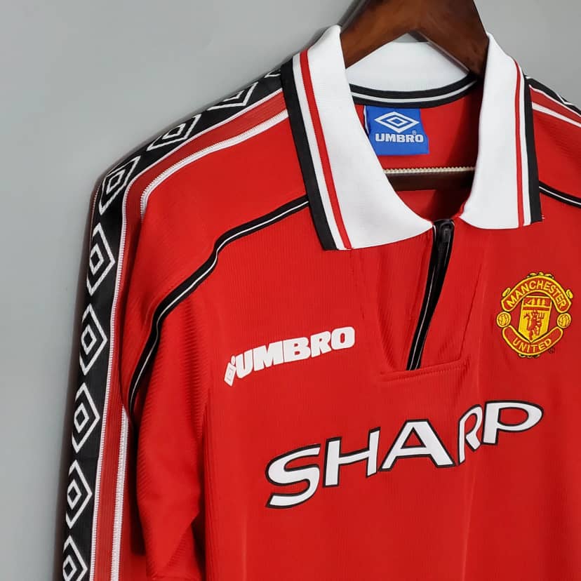 Koszulka Retro Manchesteru United domowa 1998/99 z długim rękawem--6