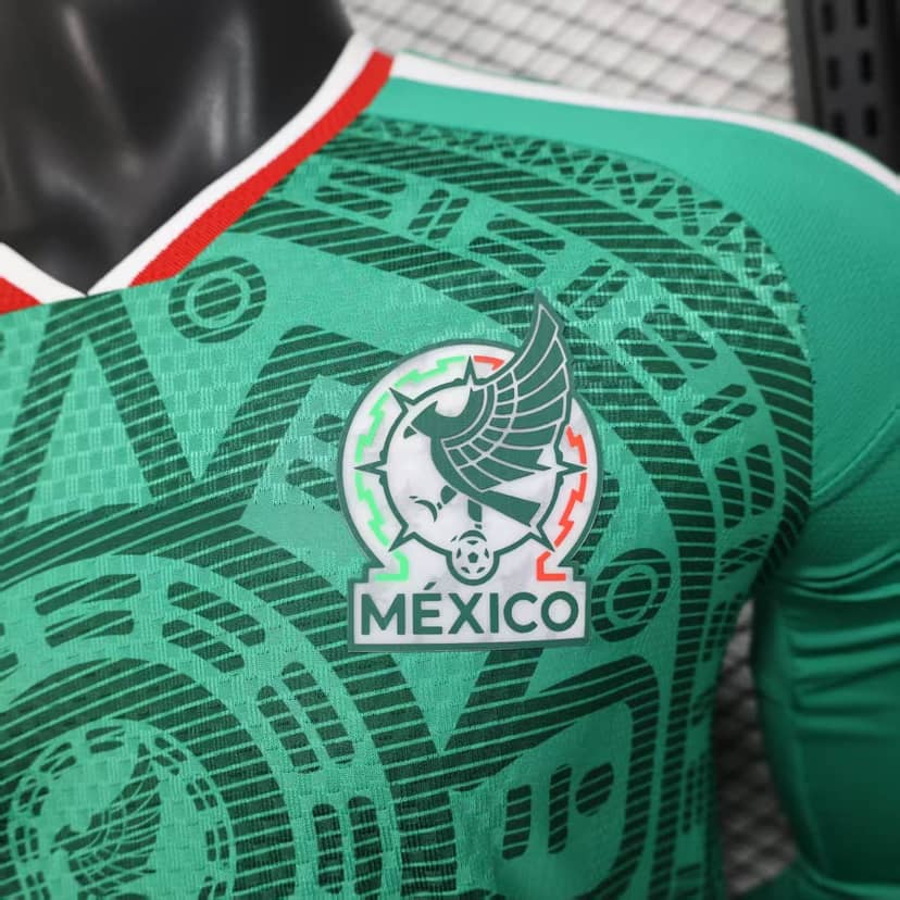 Camiseta México Primera Equipación 2026 Versión Jugador Manga Larga--5
