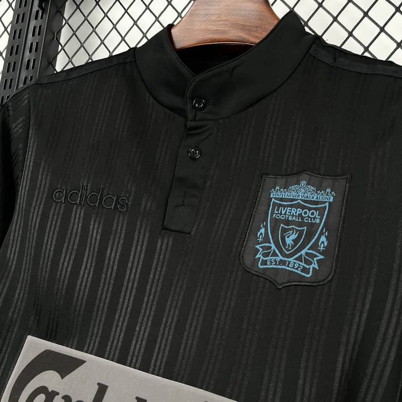 Koszulka Retro Liverpoolu edycja specjalna Blackout 1995/96 czarna--3