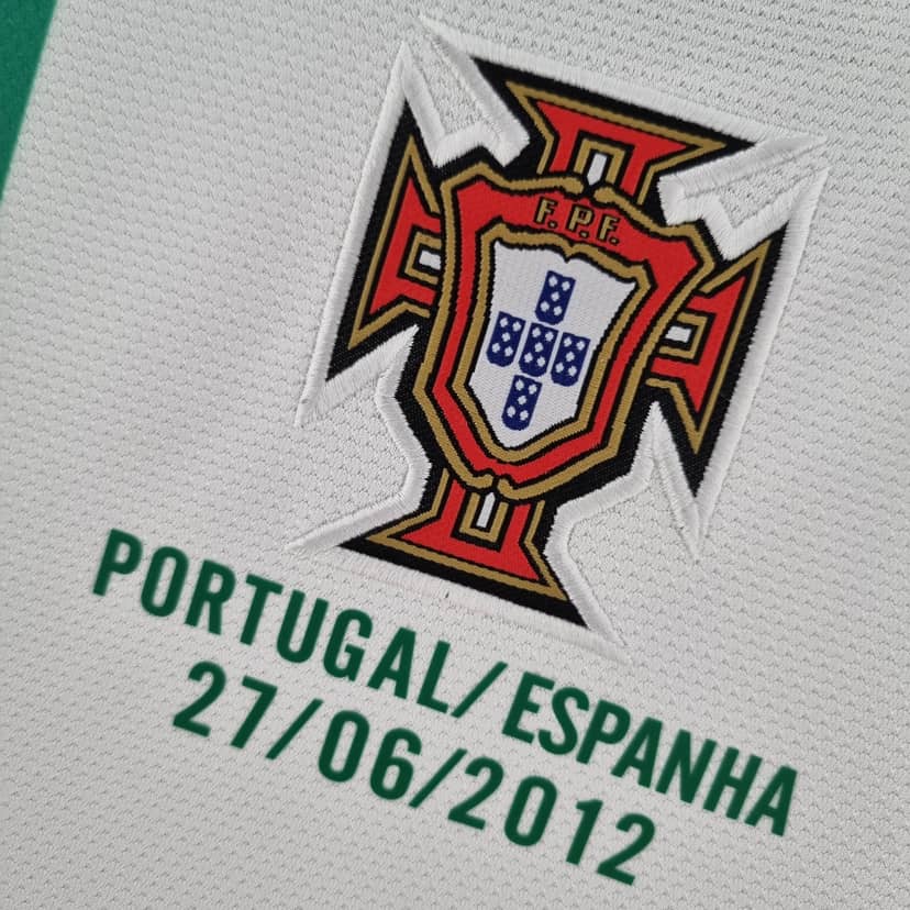 Koszulka Retro Portugalii wyjazdowa 2012 z długim rękawem--4