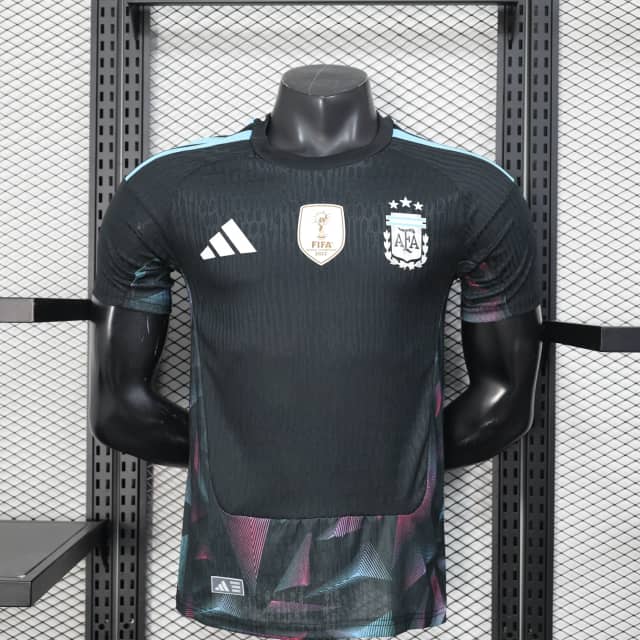 Camiseta Argentina Portero 2026 Versión Jugador Negra