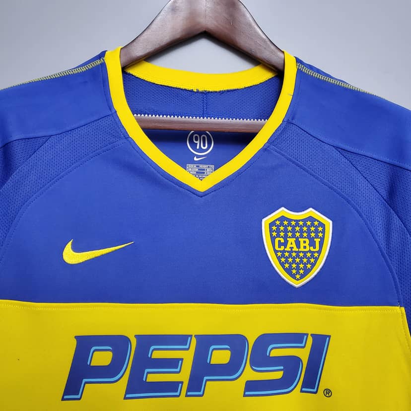 Camiseta Retro Boca Juniors Primera Equipación 2003/04--2