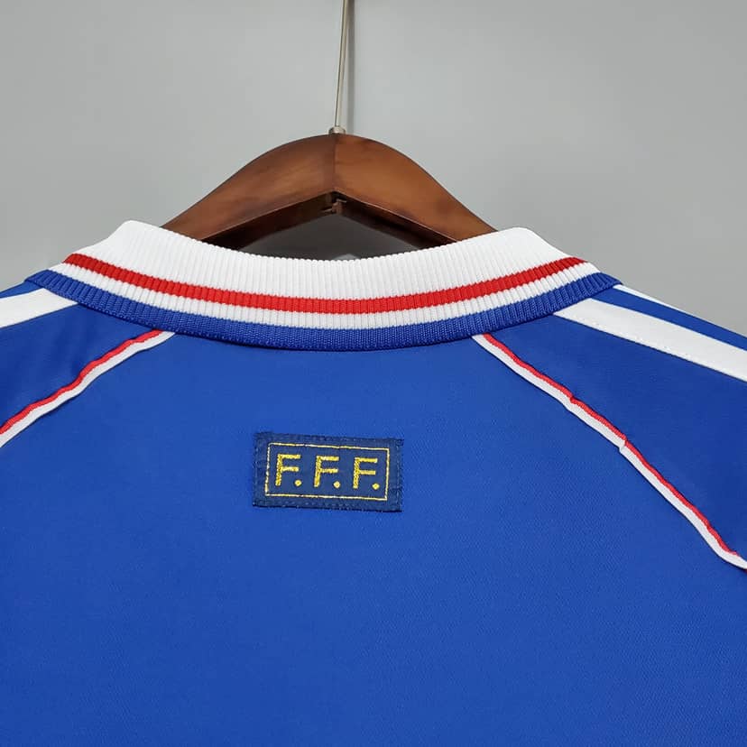 Koszulka Retro Francji domowa 1998--5