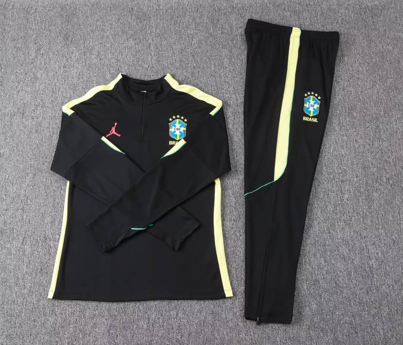 Survêtement Training Brésil Demi-Zip 2026 Noir--6