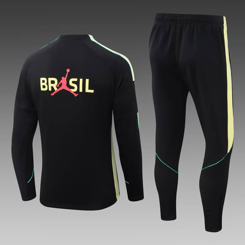 Survêtement Training Brésil Demi-Zip 2026 Noir--1