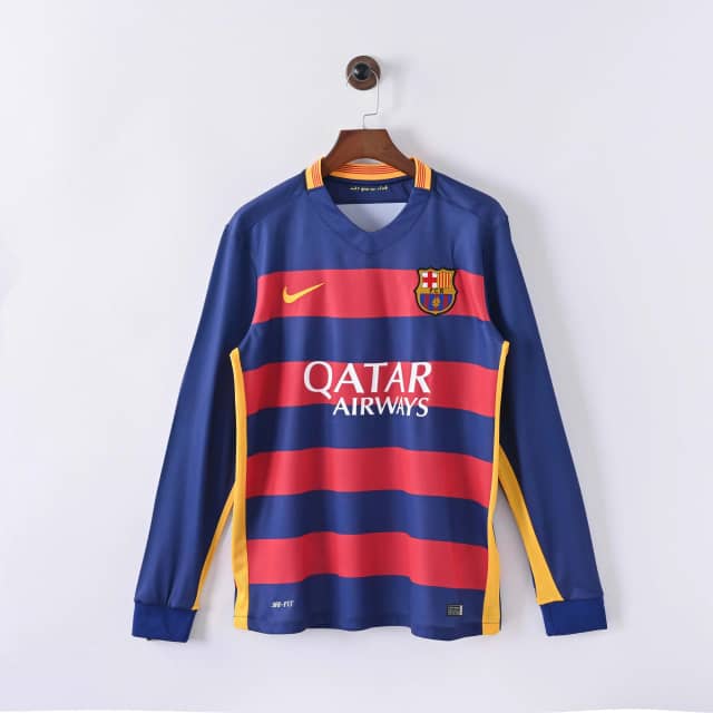 Maillot Retro Barcelone Domicile 2015/16 Manches Longues