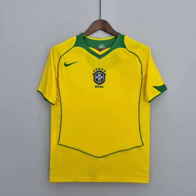 Camiseta Retro Brasil Primera Equipación 2004