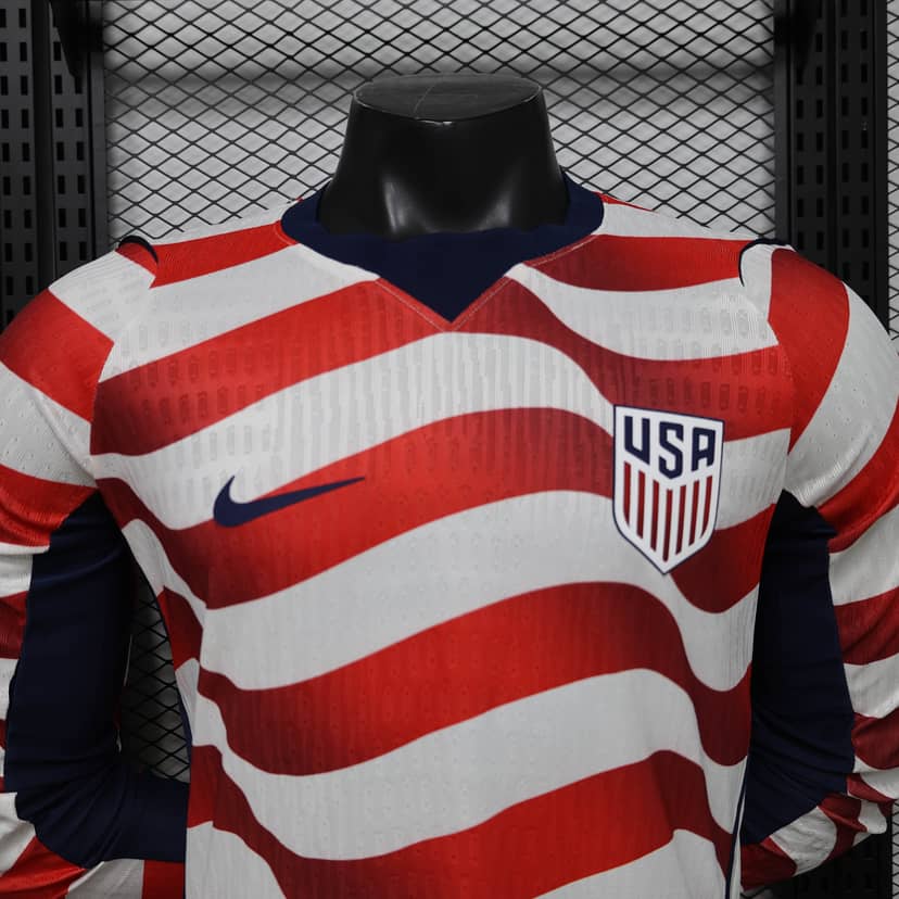 Maglia USA Home 2026 Player Version Maniche Lunghe--2