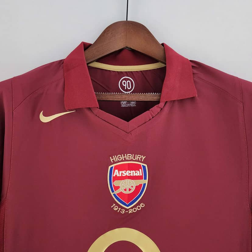 Camiseta Retro Arsenal Primera Equipación 2005/06 Manga Larga--2