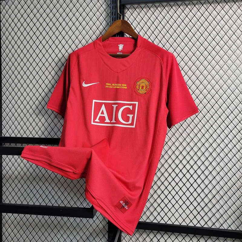 Maglia Retro Manchester United Home Edizione Champions League 2007/08--2