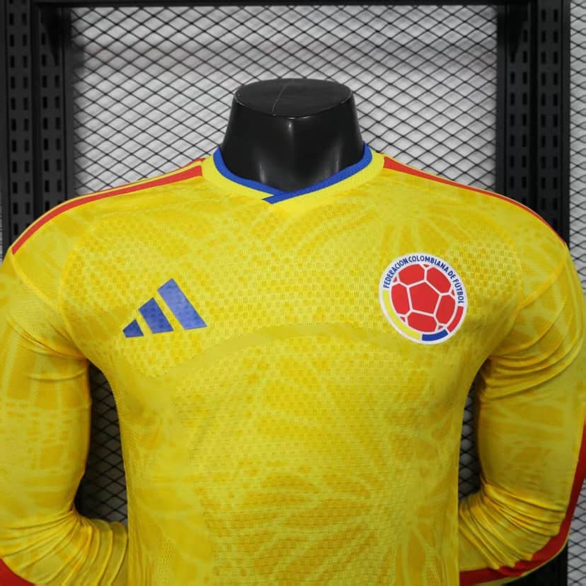 Camiseta Colombia Primera Equipación 2026 Versión Jugador Manga Larga--2