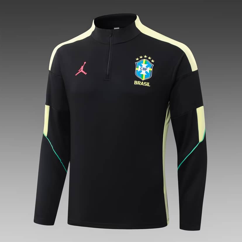 Survêtement Training Brésil Demi-Zip 2026 Noir--2