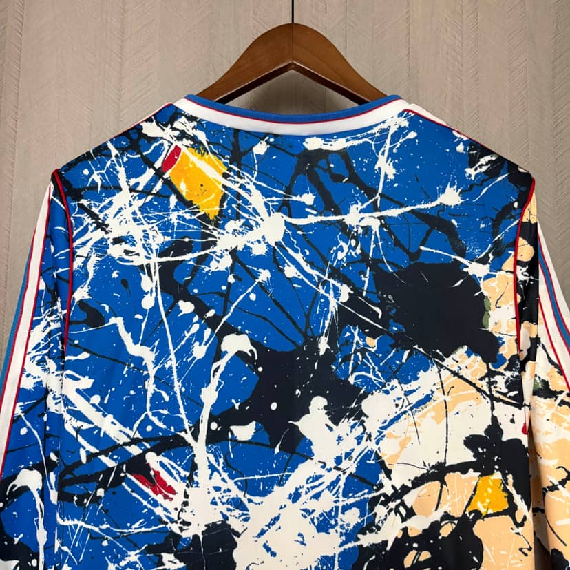 Maillot Manchester United Édition Collaboration Stone Roses 2025/26 Manches Longues Bleu--3