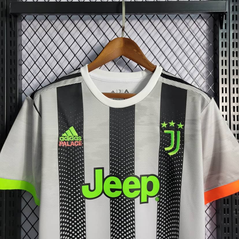 2019/2020 Retro Juventus Joint Edition Black and White Stripes Jersey--2