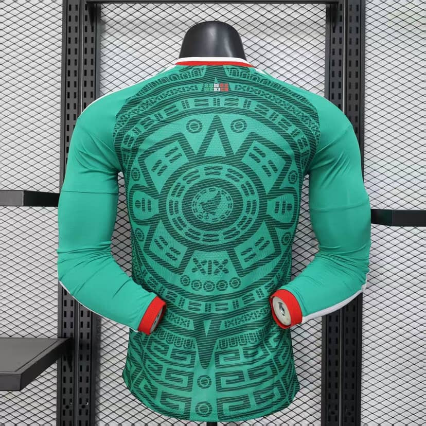 Camiseta México Primera Equipación 2026 Versión Jugador Manga Larga--1