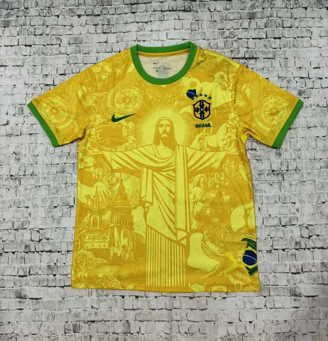 Camiseta Brasil Edición Especial Jesus 2024 Amarilla