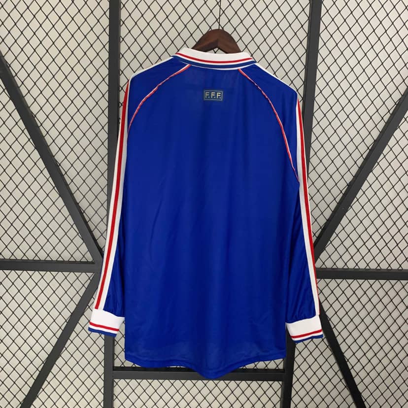Camiseta Retro Francia Primera Equipación 1998 Manga Larga--1