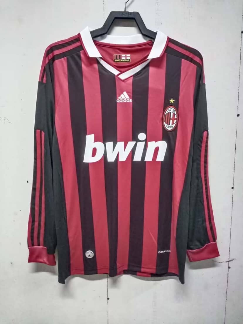 Maglia Retro AC Milan Home 2009/10 Maniche Lunghe